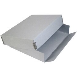 Archival Blue Corrugated Drop-front